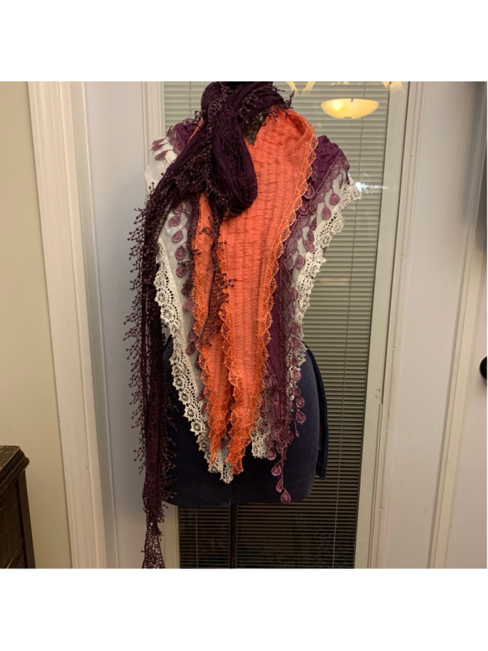 Women's Unbranded Scarves One Size Purple Orange White